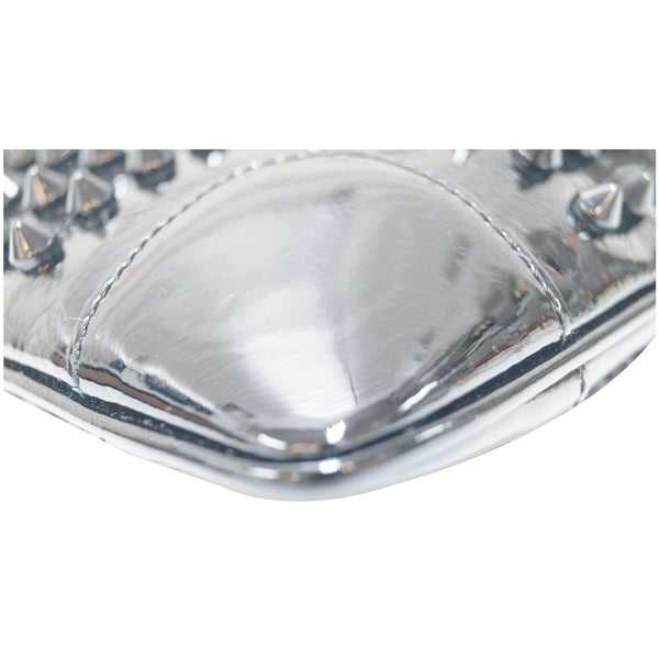 CHRISTIAN LOUBOUTIN Patent Leather Loubiposh Valentines Spiked Clutch Bag