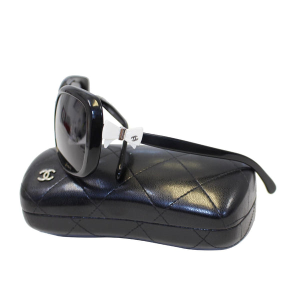 CHANEL Black Sunglasses with White Bow 5171-US