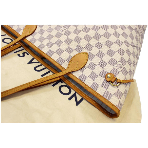 LOUIS VUITTON Neverfull MM Damier Azur Tote Shoulder Bag-US