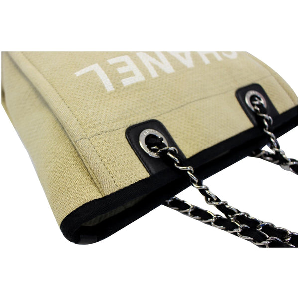 CHANEL Deauville Mini Chian Tote Bag Beige/Black-US