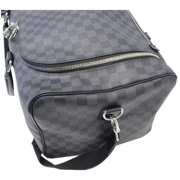 LOUIS VUITTON Roadster Damier Graphite Travel Bag Black