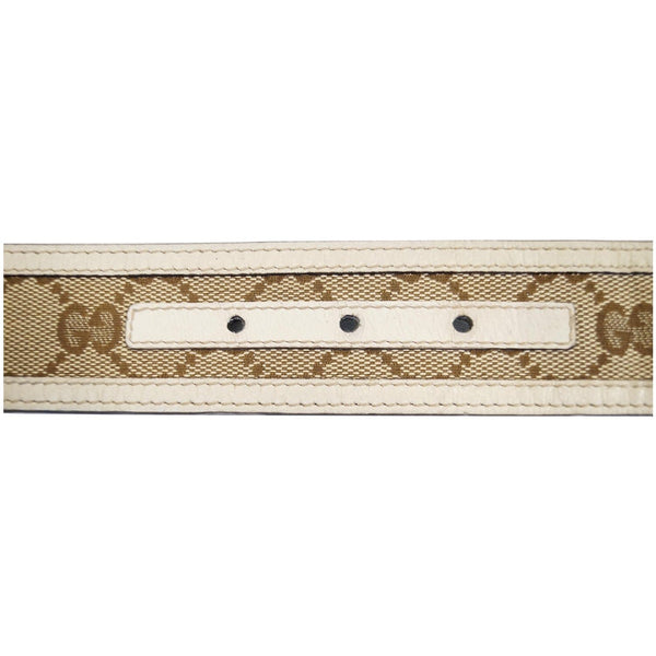GUCCI Interlocking G Buckle GG Monogram Belt Beige 90/36