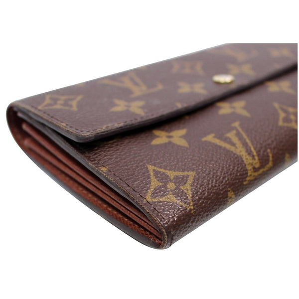 LOUIS VUITTON Sarah Monogram Canvas Wallet Brown
