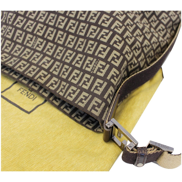 FENDI Zucchino Canvas Crossbody Bag Brown-US