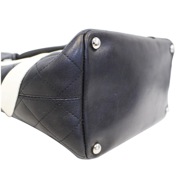 used Chanel Tote Bag Cambon Small Quilted Leather Black