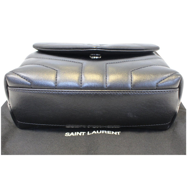 YVES SAINT LAURENT Matelasse Loulou Monogram Calfskin Shoulder Bag Black