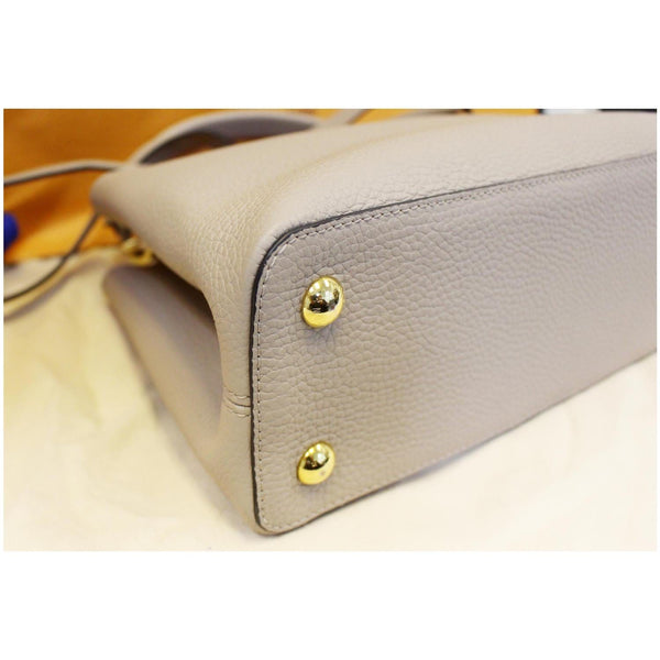 LOUIS VUITTON Capucines PM Taurillon Leather Shoulder Bag Galet-US