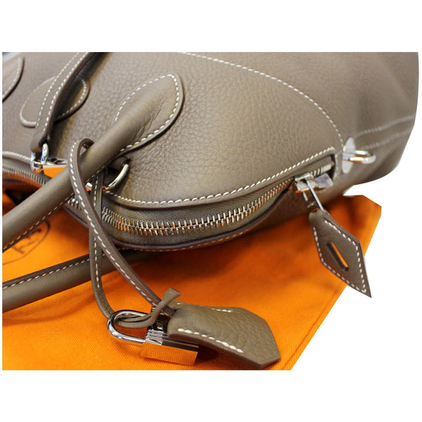 HERMES Bolide 31 Taurillon Clemence Leather Shoulder Bag Etoupe-US
