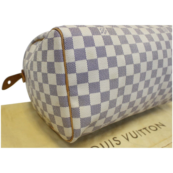 LV Speedy 30 Damier Azur Satchel Bag - Bottom left view