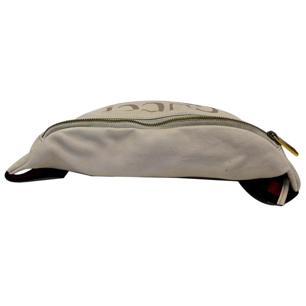 GUCCI Print Leather White Belt Waist Bum Bag Medium 530412