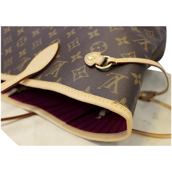 LOUIS VUITTON Neverfull MM Monogram Canvas Tote Shoulder Bag Brown
