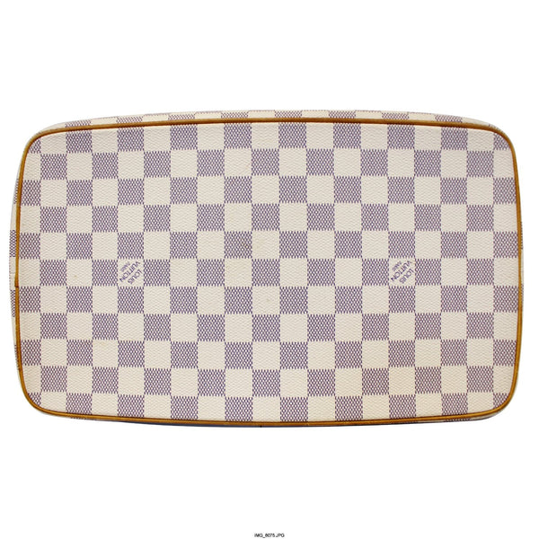 LOUIS VUITTON Saleya MM Damier Azur White Shoulder Bag