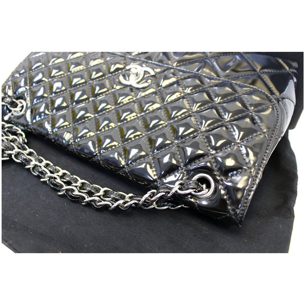 CHANEL Sac Rabat Patent Leather Shoulder Bag-US