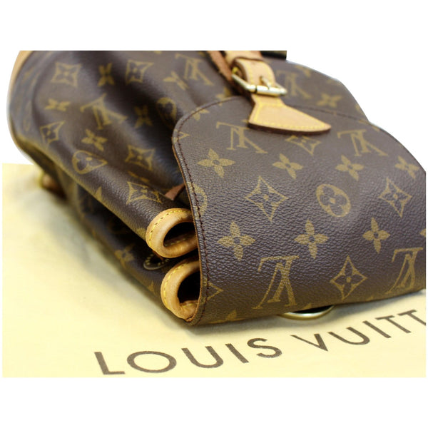 LOUIS VUITTON Montsouris MM Monogram Canvas Backpack Bag Brown