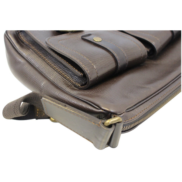 LOUIS VUITTON Brown Utah Leather Wichita Messenger Bag-US