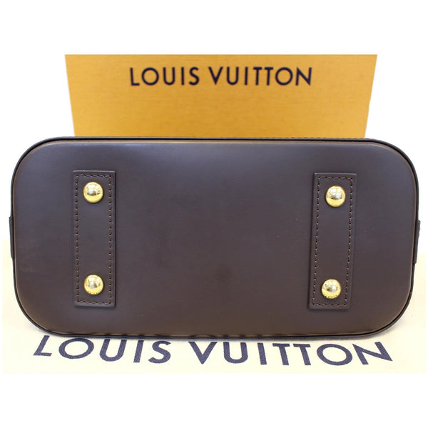 LOUIS VUITTON Alma BB Damier Ebene Satchel Crossbody Bag Brown