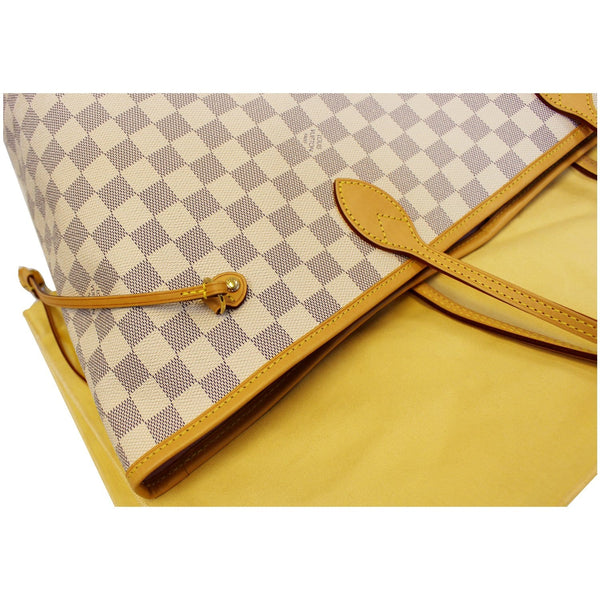 LOUIS VUITTON Neverfull GM Damier Azur Tote Shoulder Bag Rose Ballerin-US