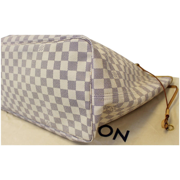 Louis Vuitton Neverfull GM Damier Azur Tote Bag - left side view