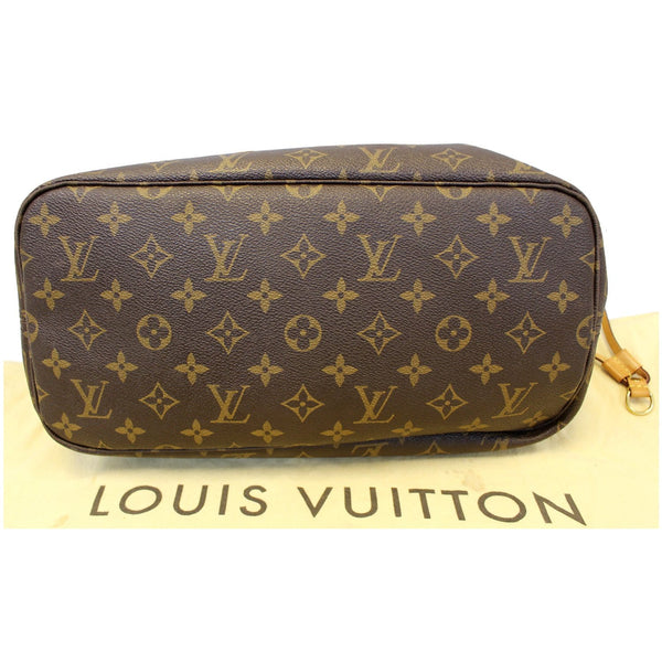 LOUIS VUITTON Neverfull MM Monogram Canvas Tote Shoulder Bag Brown
