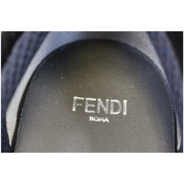 Fendi Velvet Sneakers in Blue & Black - fendi logo