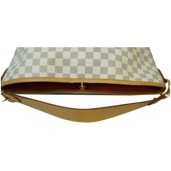 LOUIS VUITTON Delightful MM Damier Azur Hobo Shoulder Bag White