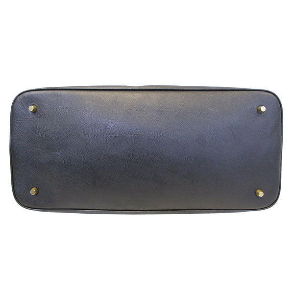 PRADA Saffiano Dome Black Leather Satchel Bag-US