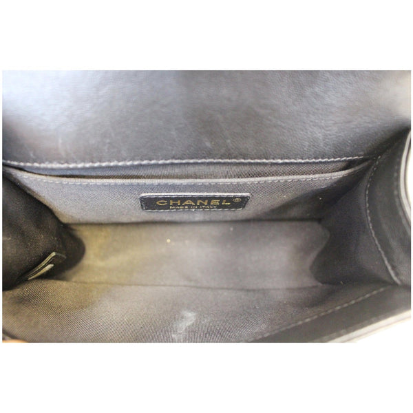 Chanel Le Boy Small Lambskin Leather Shoulder Bag - interior