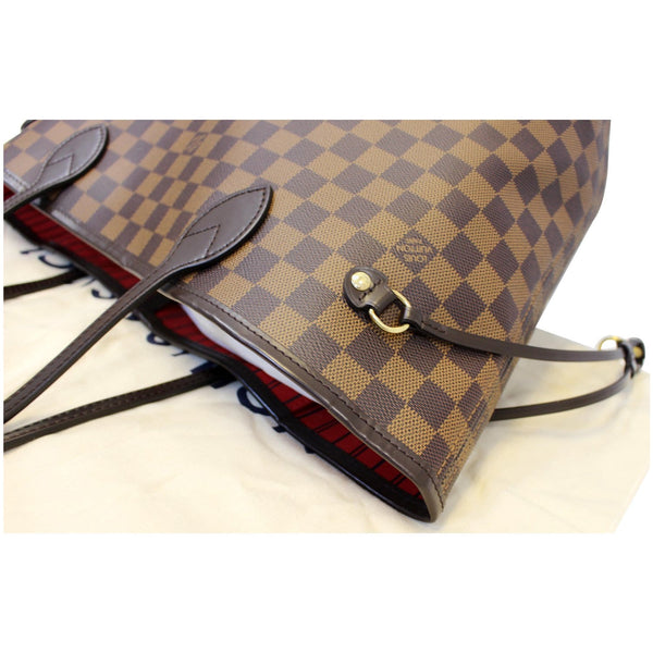 LOUIS VUITTON Neverfull MM Damier Ebene Shoulder Bag Brown