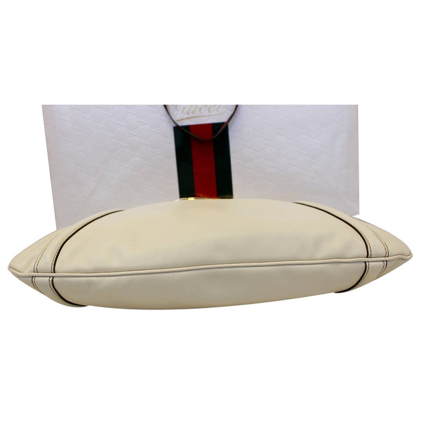 GUCCI Britt White Leather Hobo Shoulder Bag 162740-US