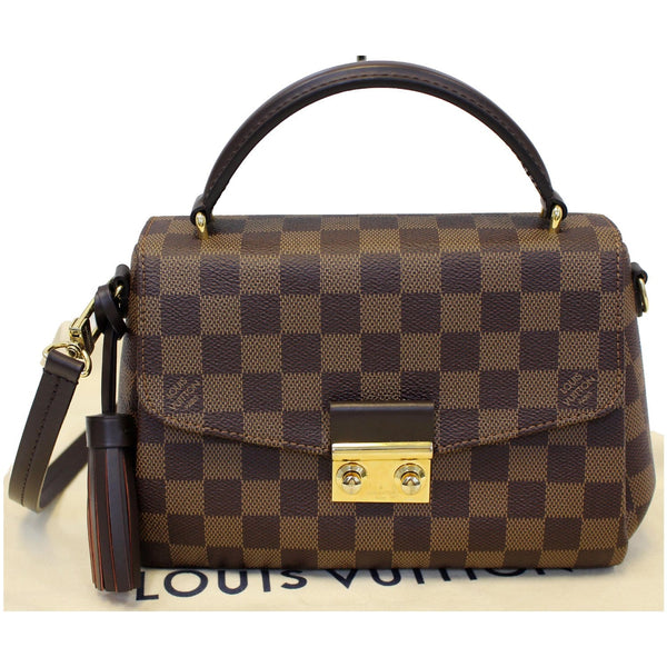 LOUIS VUITTON Croisette Damier Ebene Shoulder Crossbody Bag Brown