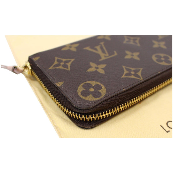 LOUIS VUITTON Clemence Monogram Canvas Wallet Brown