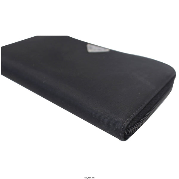 PRADA Black Nylon Zip Around Wallet