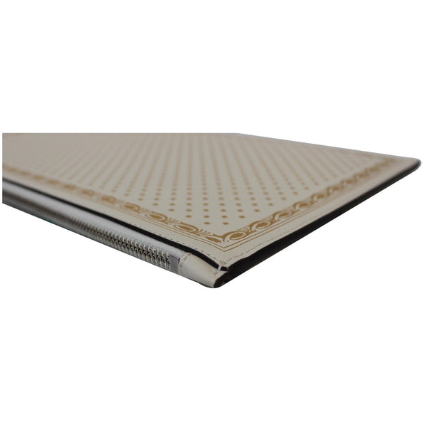 GUCCI GUCCY Star Print Leather Clutch Bag White 510489