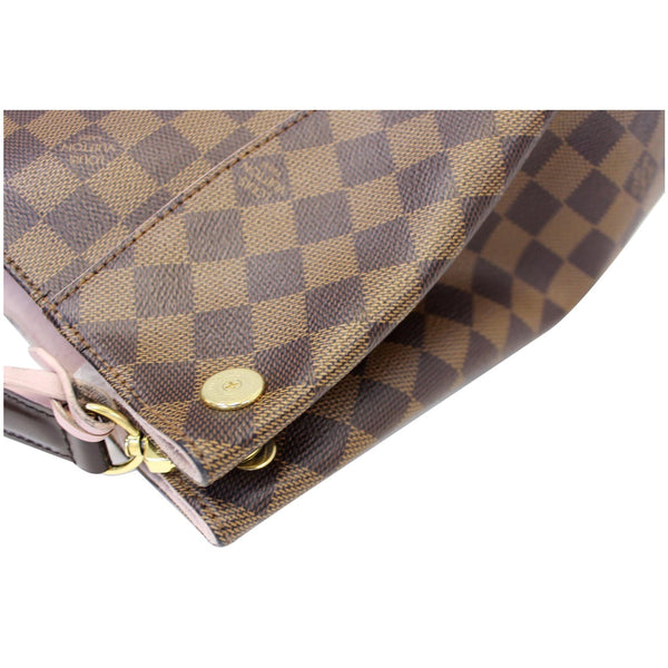 LOUIS VUITTON Caissa Damier Ebene Hobo Bag Rose Ballerine-US