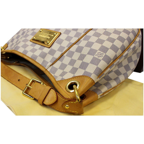 LOUIS VUITTON Galliera PM Damier Azur Shoulder Bag White