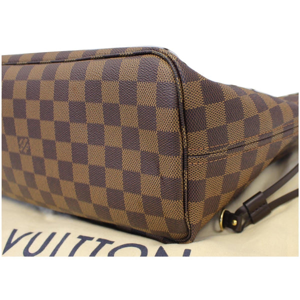 LOUIS VUITTON Neverfull MM Damier Ebene Tote Shoulder Bag Brown