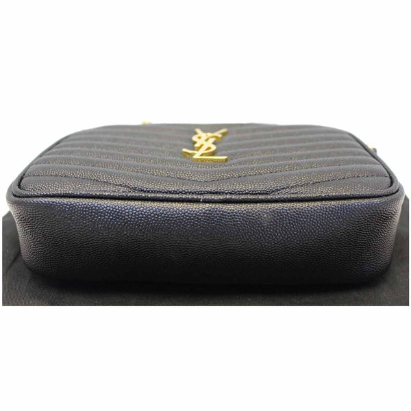 YVES SAINT LAURENT Mini Lou Grain De Poudre Camera Bag Black-US
