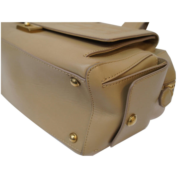 JIMMY CHOO Catherine Quilted Flap Box Satchel Bag Beige