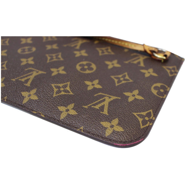 LOUIS VUITTON Pochette Wristlet Pouch Monogram Canvas Neverfull MM/GM Brown