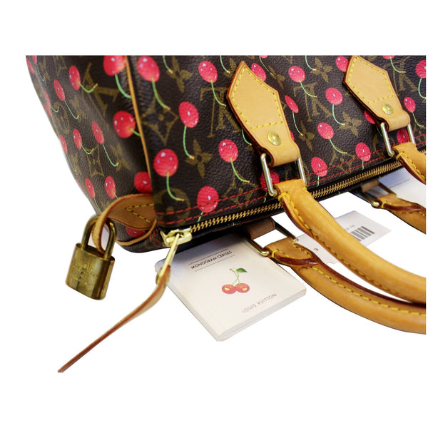 LOUIS VUITTON Cerises Speedy 25 Monogram Canvas Satchel Bag-US