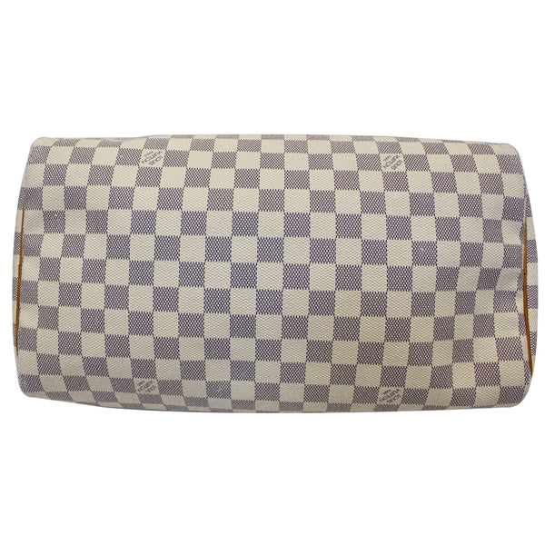 LOUIS VUITTON Speedy 30 Damier Azur Satchel Bag White