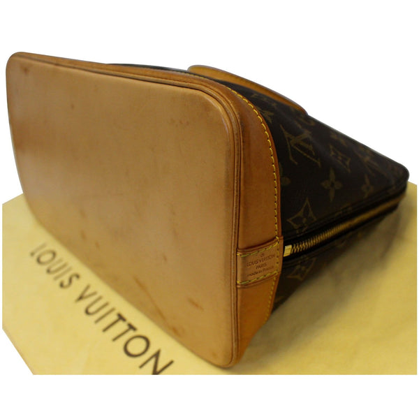 LOUIS VUITTON Alma Monogram Canvas Satchel Bag Brown-US
