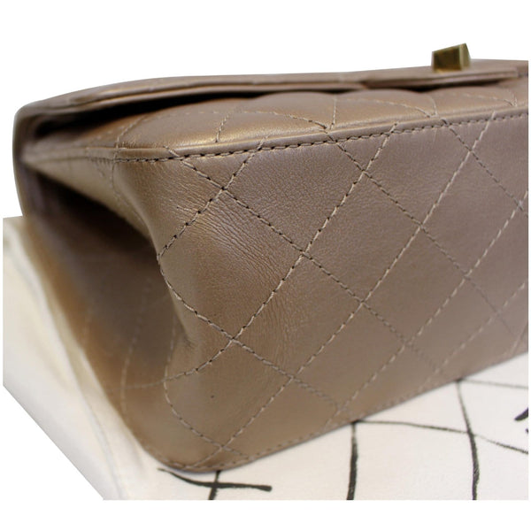 CHANEL Reissue Mademoiselle Lock Calfskin Leather Shoulder Bag Beige-US