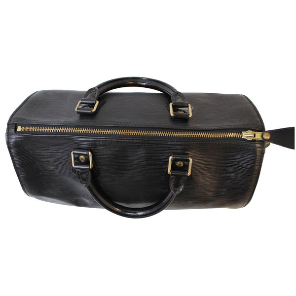 top look Lv Speedy 30 Epi Leather Satchel Bag