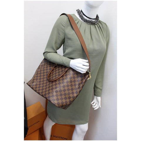 LOUIS VUITTON Belmont Damier Ebene Shoulder Bag Brown
