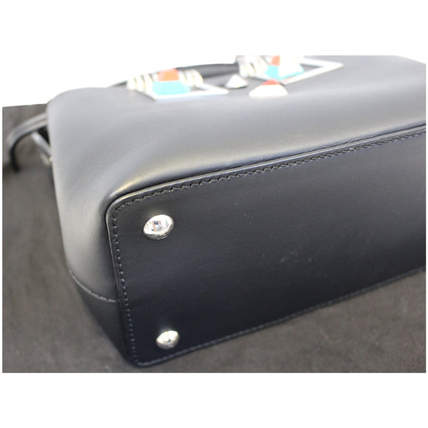 Fendi DotCom Faces Click Top Handle Leather - left side view