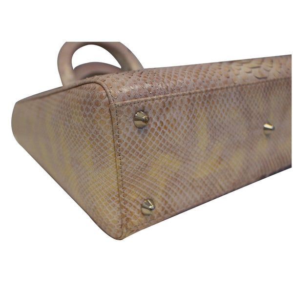 Christian Dior Lady Dior Large Python Shoulder Bag Blush Pink