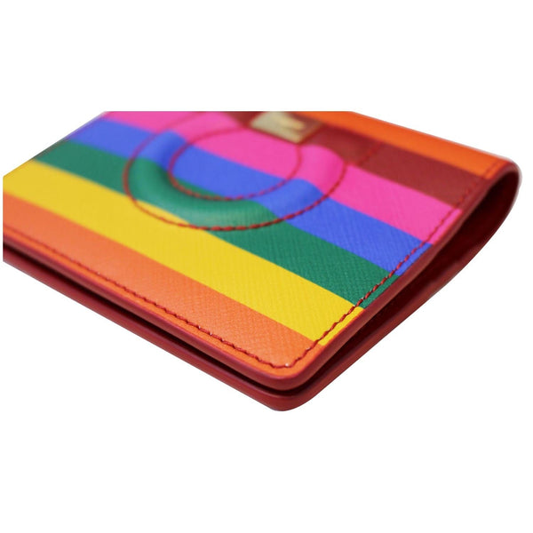 SALVATORE FERRAGAMO Gancini Rainbow Leather Card Case-US