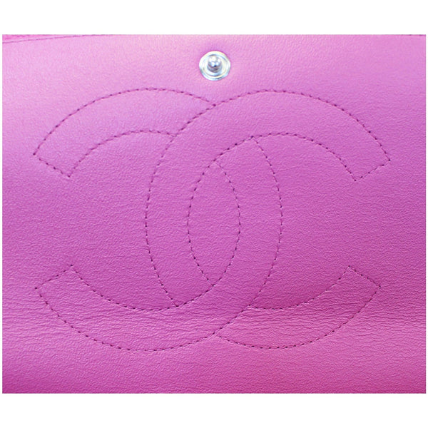 CHANEL Maxi Double Flap Caviar Leather Shoulder Bag Pink-US