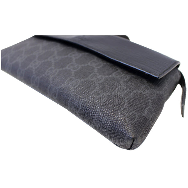 GUCCI GG Supreme Monogram Waist Bum Bag Black 161833-US